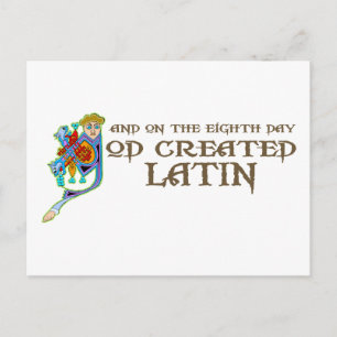 Gud Skapat latin Vykort