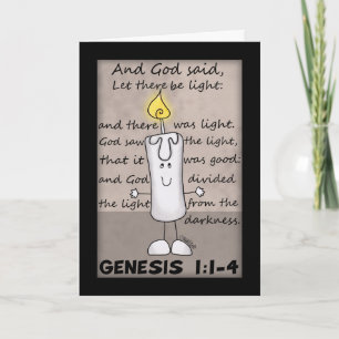 Gud Skapat ljus-genes-Candlestick-tecken Tack Kort