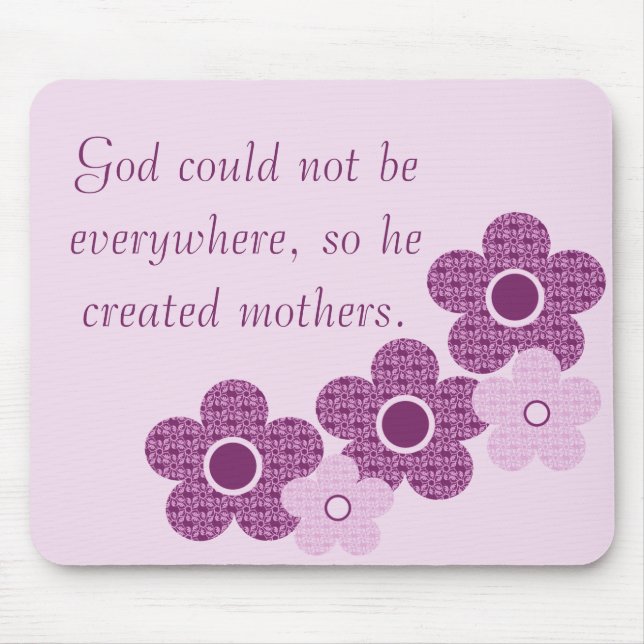 Gud Skapat Mammor Flower Mousepad, Lavender Musmatta (Framsidan)