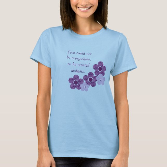 Gud Skapat Mammor Flower T-shirt, Lavender Tröja (Framsida)