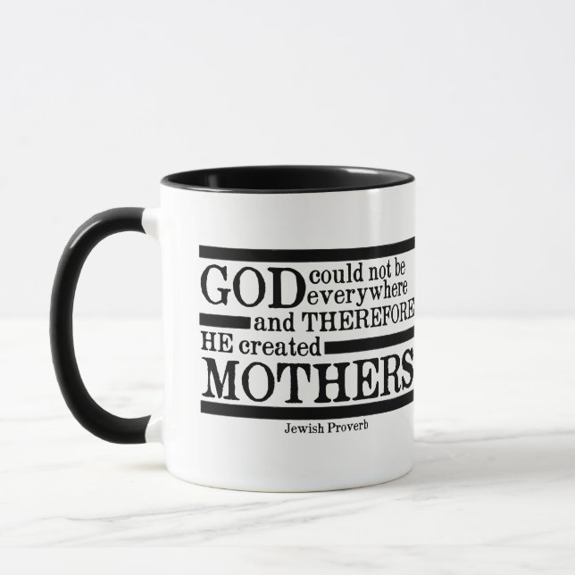 "Gud Skapat Mammor.." Jewish Proverb Mugg (Vänster)