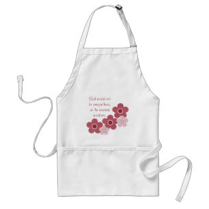 Gud Skapat Mammor Patterned Flower Apron, Rosa Förkläde