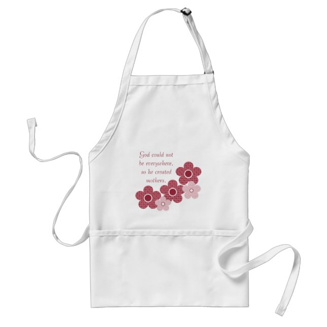 Gud Skapat Mammor Patterned Flower Apron, Rosa Förkläde (Framsidan)