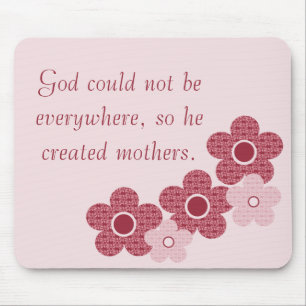 Gud Skapat Mammor Patterned Flower Mousepad Rosa Musmatta