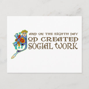 Gud Skapat Social Work Vykort