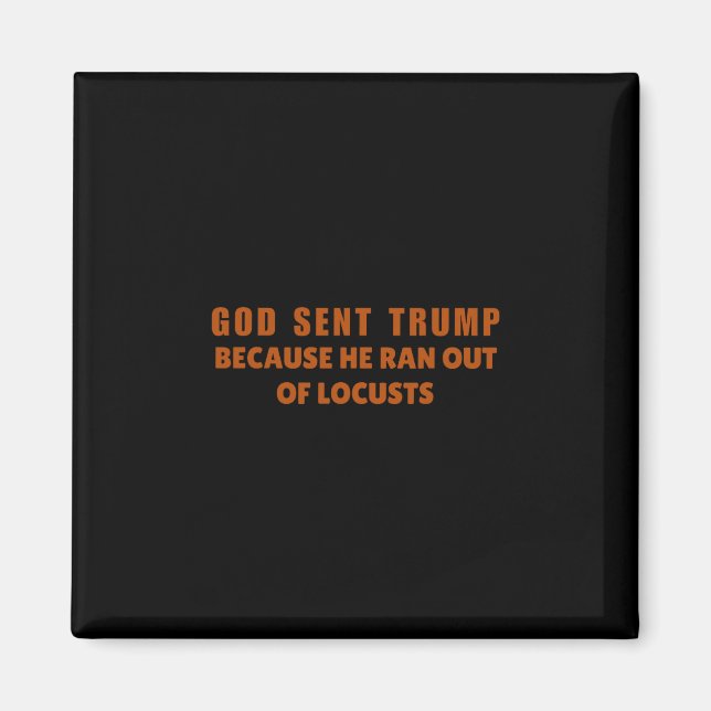 Gud skickade Trump eftersom han fick slut på gräsh Magnet (Framsidan)