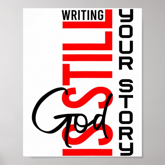 Gud Skriver Fortfarande Din Historia Inspirerande  Poster (Framsidan)