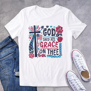 Gud skuggade hans höghet på patrioten t shirt