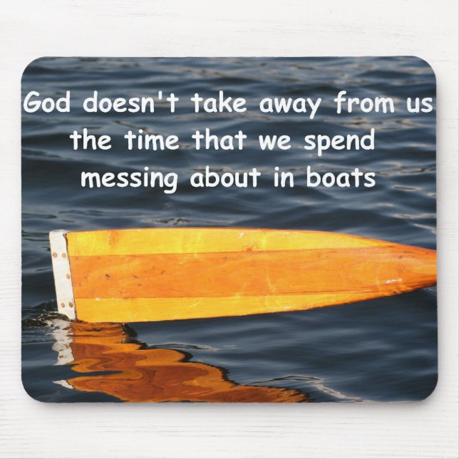 Gud som inte tar tid från platt halmhatt, mousemat musmatta (Framsidan)