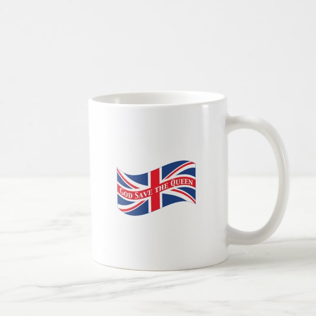 Gud Spara drottningen med Union Jack Kaffemugg (Höger)