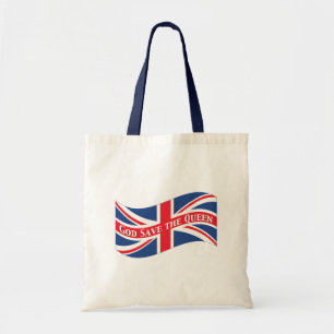 Gud Spara drottningen med Union Jack Tygkasse