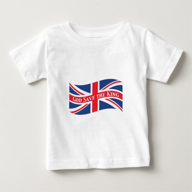 Gud Spara Kung med Union Jack T-shirt (Framsida)