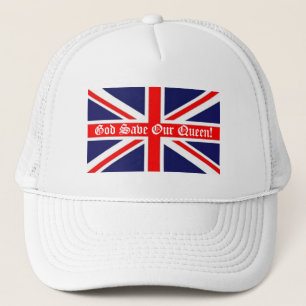 Gud Spara vår drottning!-Union Jack! Keps