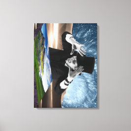 Gud spelar 2 canvastryck