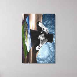 Gud spelar 2 canvastryck