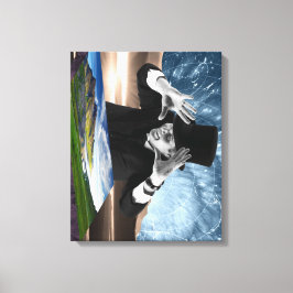 Gud spelar 2 canvastryck