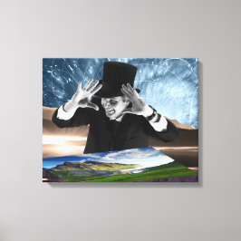 Gud spelar canvastryck