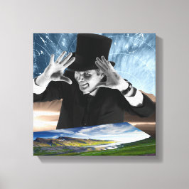 Gud spelar canvastryck