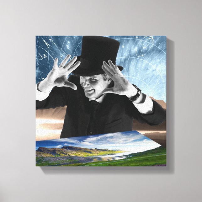 Gud spelar canvastryck (Framsida)