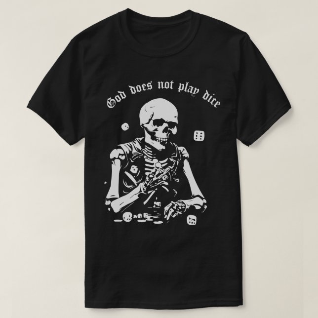Gud spelar inte dice 1 t shirt (Design framsida)