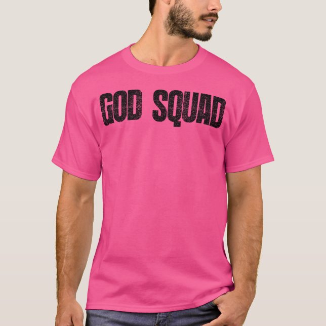 Gud Squad Black Vintage T Shirt (Framsida)