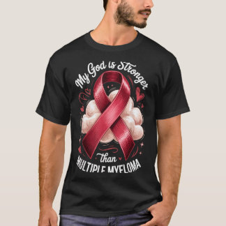 Gud starkare än multipelt myelom Skrift Design T Shirt