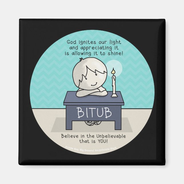 Gud tänder vår ljusmagnet magnet (Framsidan)