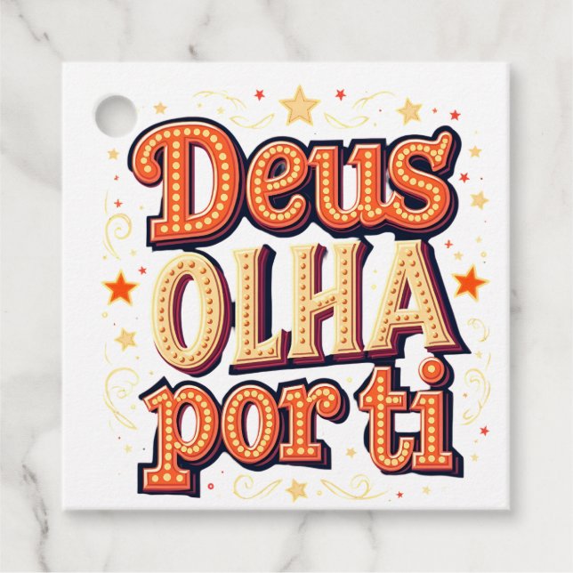 Gud tittar på dig gåvor etiketter (Framsida)