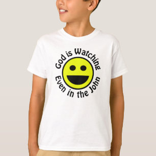 Gud tittar på t-shirt