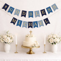 Gud välsigna Boy Blue 7 Bokstäver Dop Nattvard