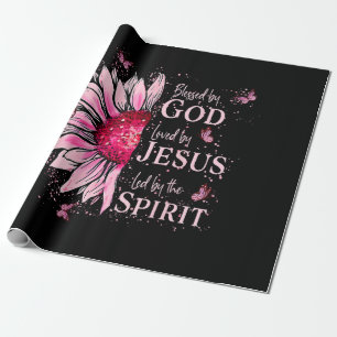 Gud välsignad - älskad av Jesus Rosa Solros Presentpapper