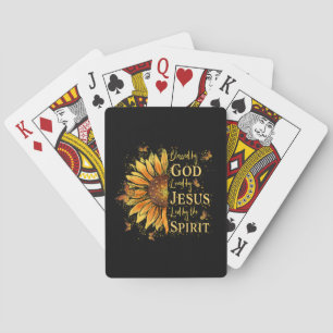 Gud välsignad - älskad av Jesus, solros Casinokort