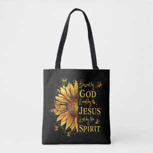 Gud välsignad - älskad av Jesus, solros Tygkasse