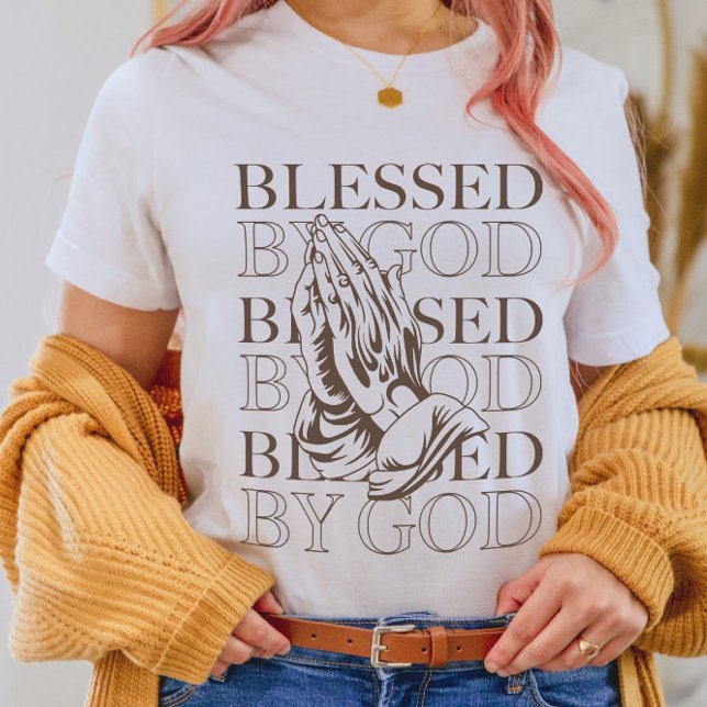 Gud välsignad | Modern kristen estetisk T Shirt (Skapare uppladdad)