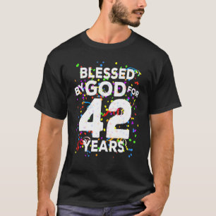Gud välsignat i 42 år Lycklig 42 år T Shirt