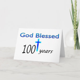 Gud välsigne 100 års födelsedagspresent kort