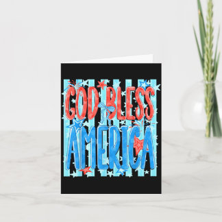 Gud välsigne Aamerika Design Patriotisk konst minn Kort