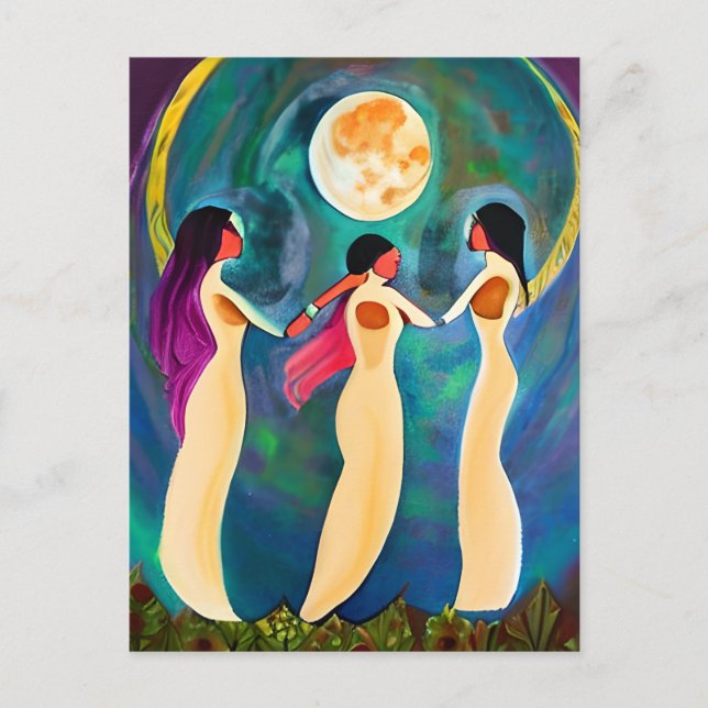 Gud välsigne alla under månen vykort (Framsida)