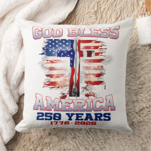 Gud välsigne Amerika 250 år 1776 2026 Kudde