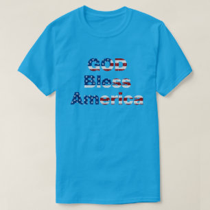 Gud välsigne Amerika 4 juli Glitter T Shirt