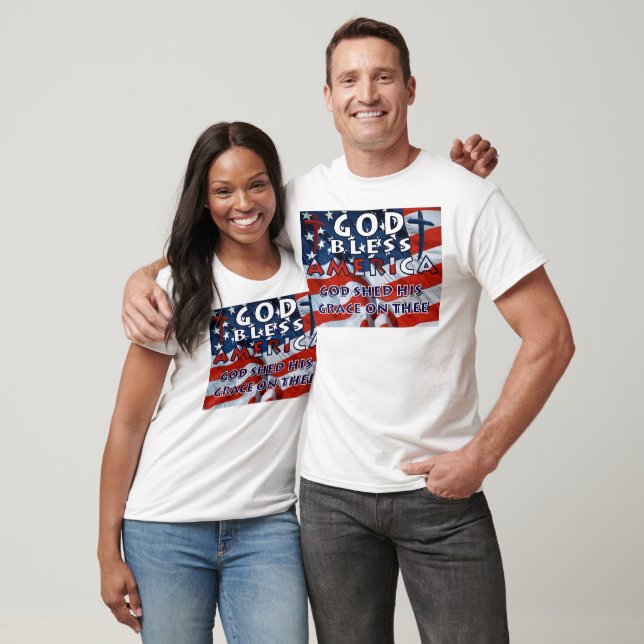Gud välsigne Amerika - Anpassad T Shirt (Unisex)