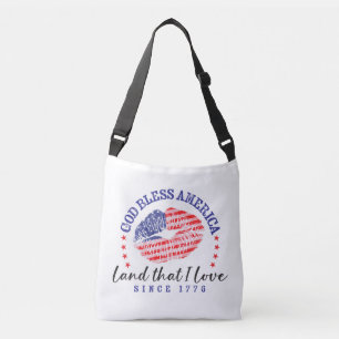 Gud välsigne Amerika - Crossbody-totebag Axelväska