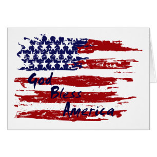 Gud välsigne Amerika Hälsningskort