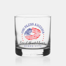 Gud välsigne Amerika - Klippglas