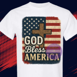 GUD Välsigne Amerika - Kristna T Shirt