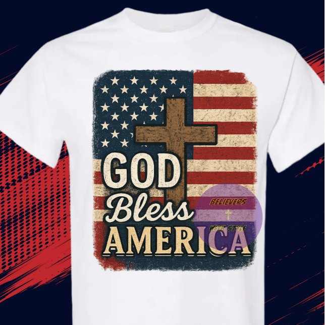 GUD Välsigne Amerika - Kristna T Shirt (Skapare uppladdad)