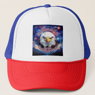 Gud välsigne Amerika Land som brun örn fyrverkeri Keps