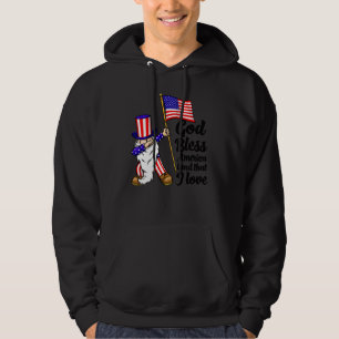Gud välsigne Amerika Land som jag älskar Amerika Hoodie
