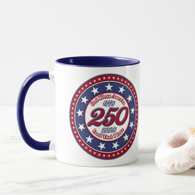 Gud välsigne Amerika Land som jag älskar Mugg (Med munk)