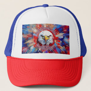Gud välsigne Amerika Land som jag älskar Röd Örn E Keps